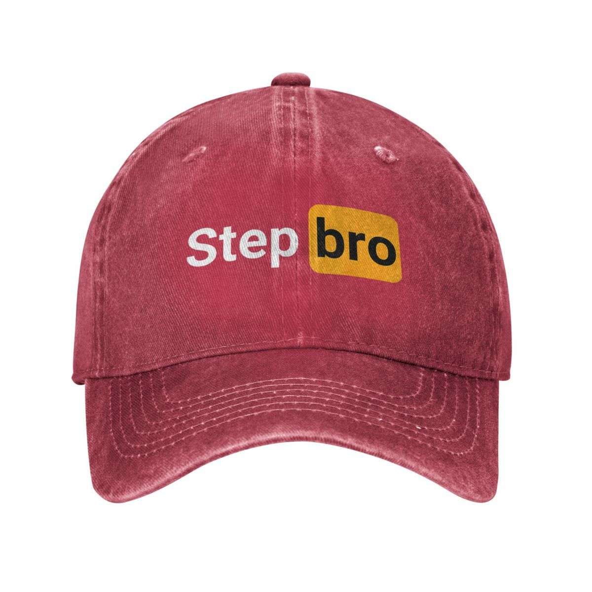 Step Bro Funny Novelty Baseball Cap Distressed Denim-Style Adjustable Snapback Ligh