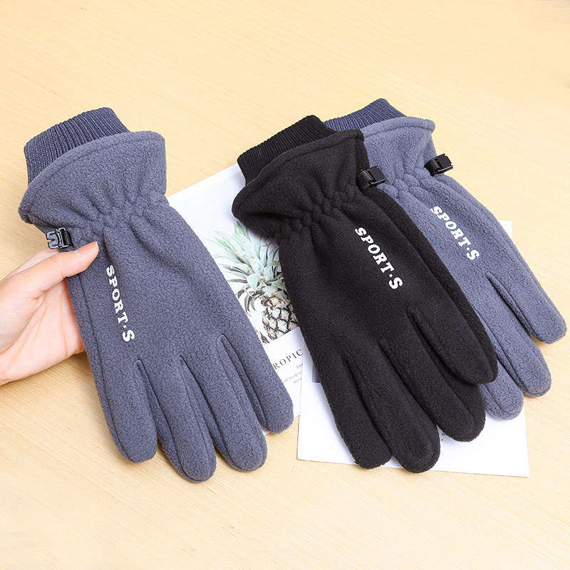 1 Pair Black Warm Gloves