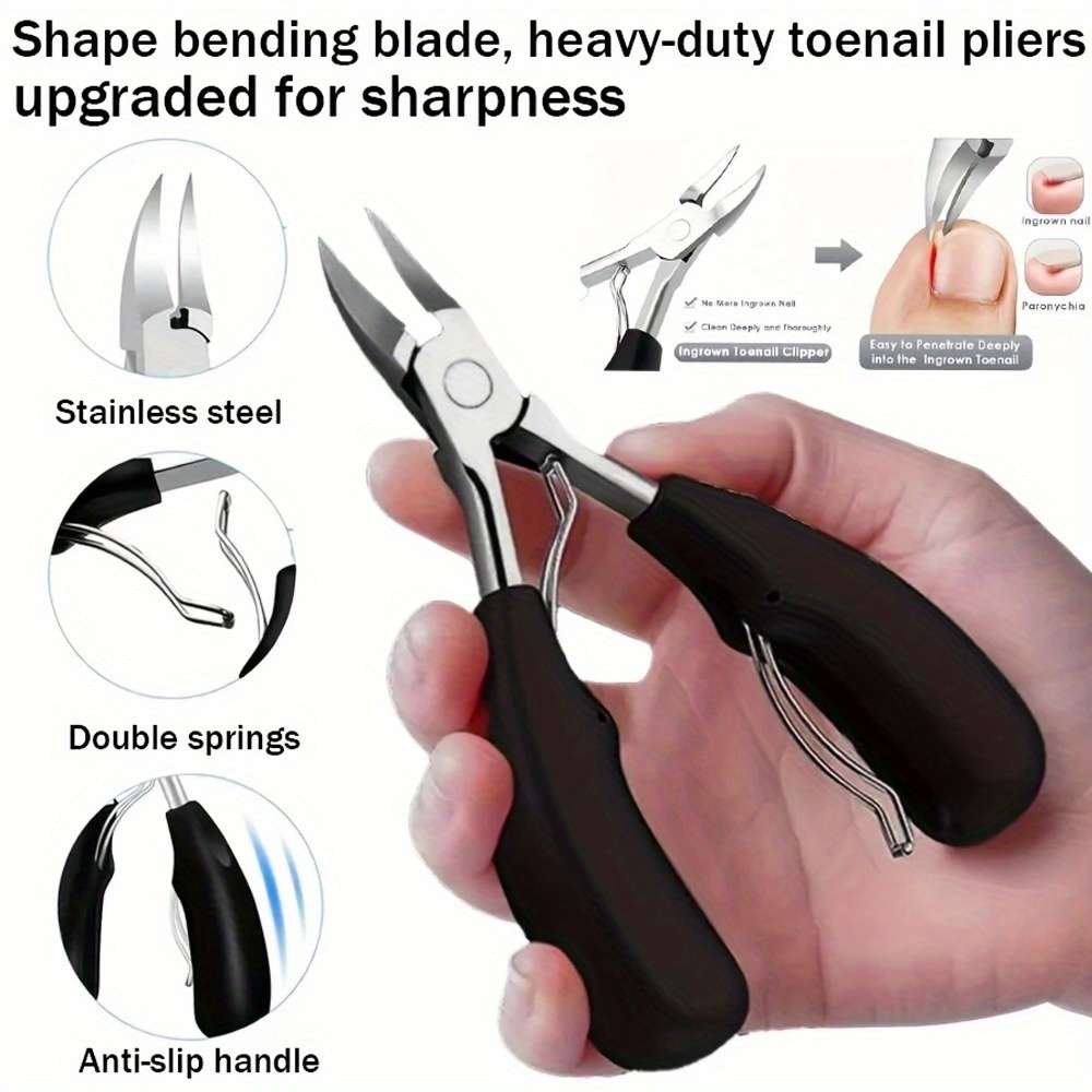 4pcs heavy-duty nail clipper set suitable for thick toenails wide claw toenail trimmers grow