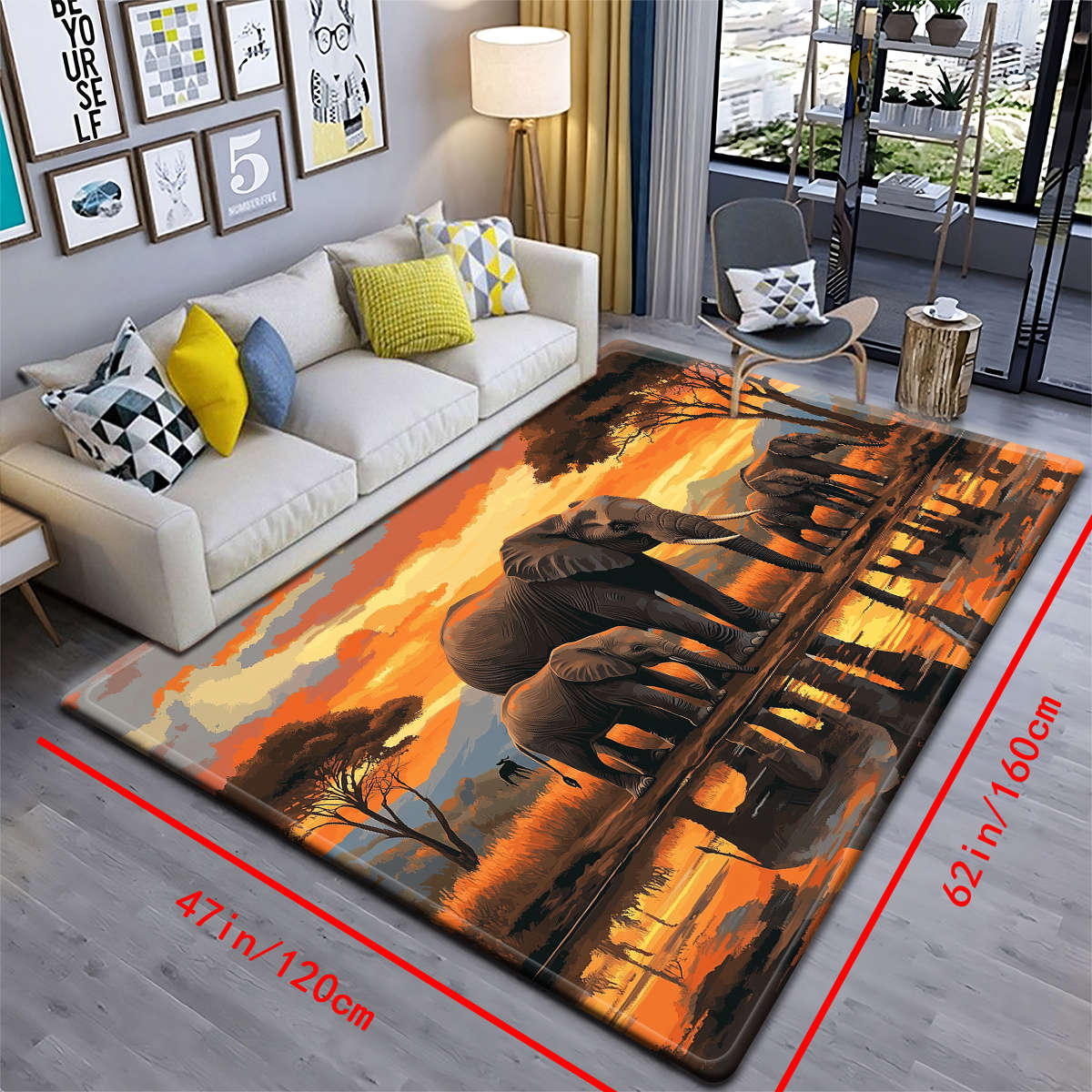 1Pc 59x78inch 150x200cm Floor Mat