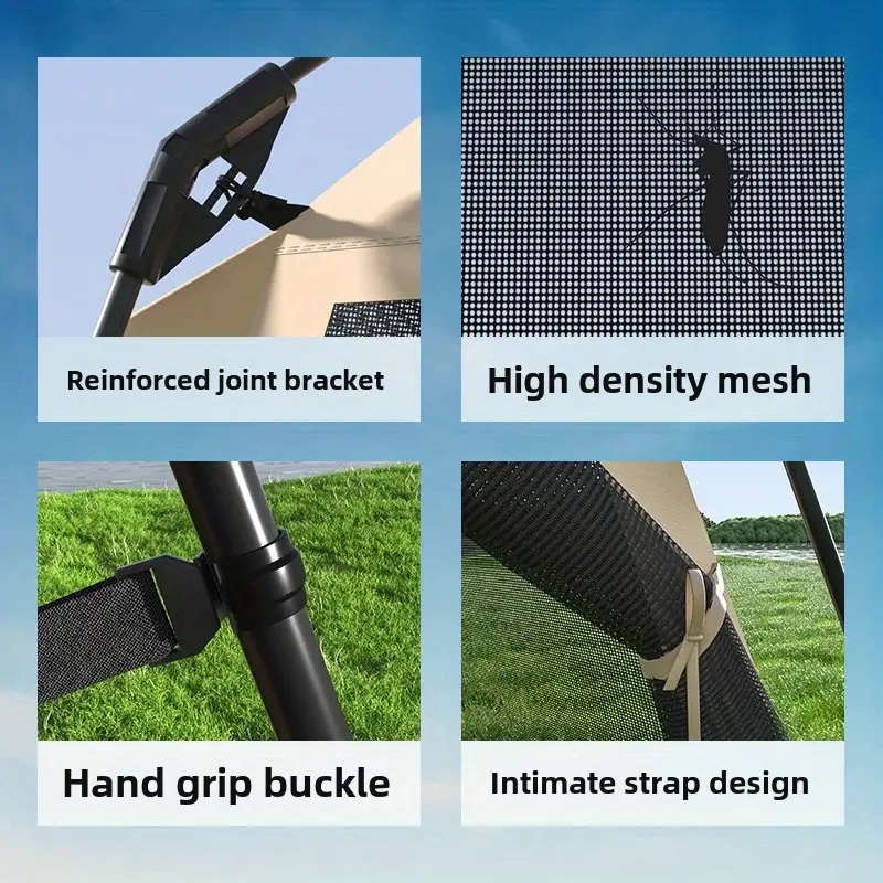 4-6 Person Family Camping Tent with Screen Window and Mosquito Net