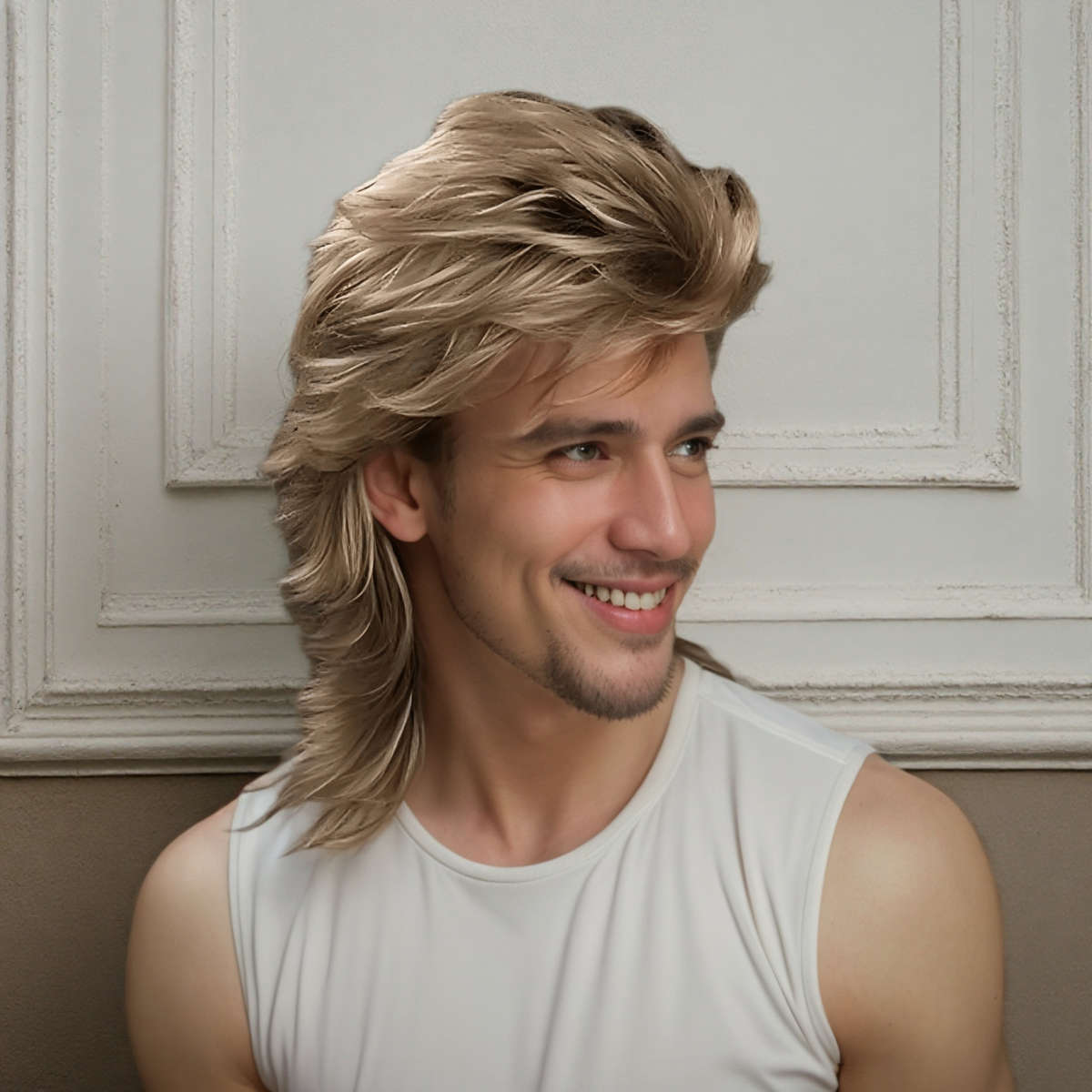 1Pc Black 45.72cm Fashion Design Wig