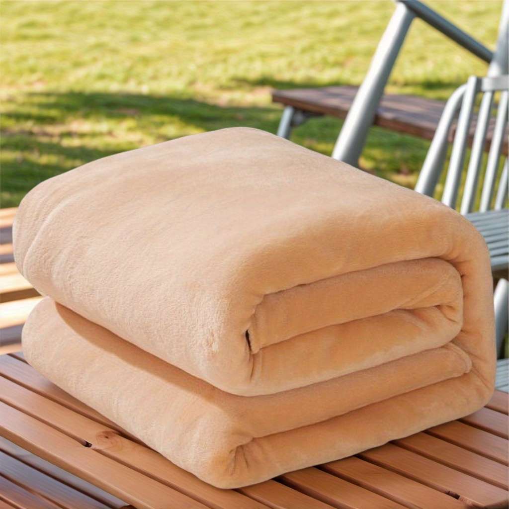 1ps Blanket Color Light Camel size 100x150cm