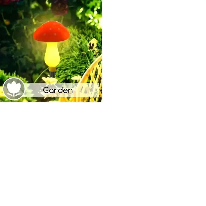 8 Solar Mushroom Lights