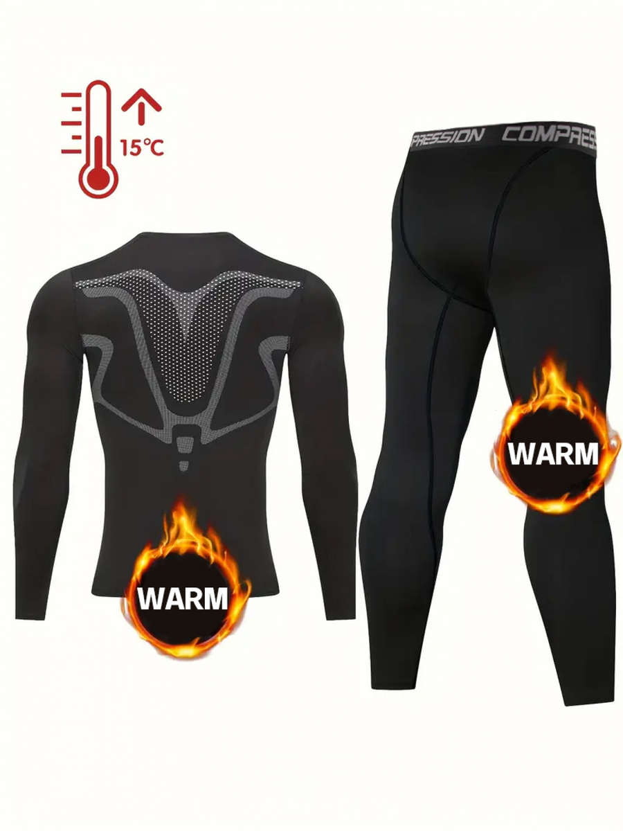 Thermal Underwear Color Black Sizexxl