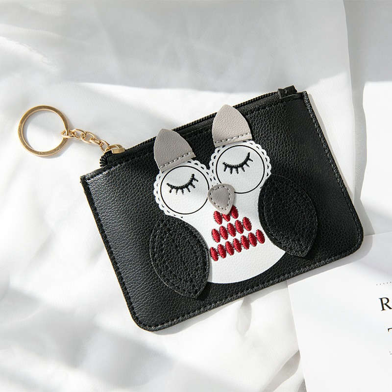 Women'S Mini Coin Purse Simple And Cute Thin Large Capacity Zipper Coin Key Bag Multifunctional