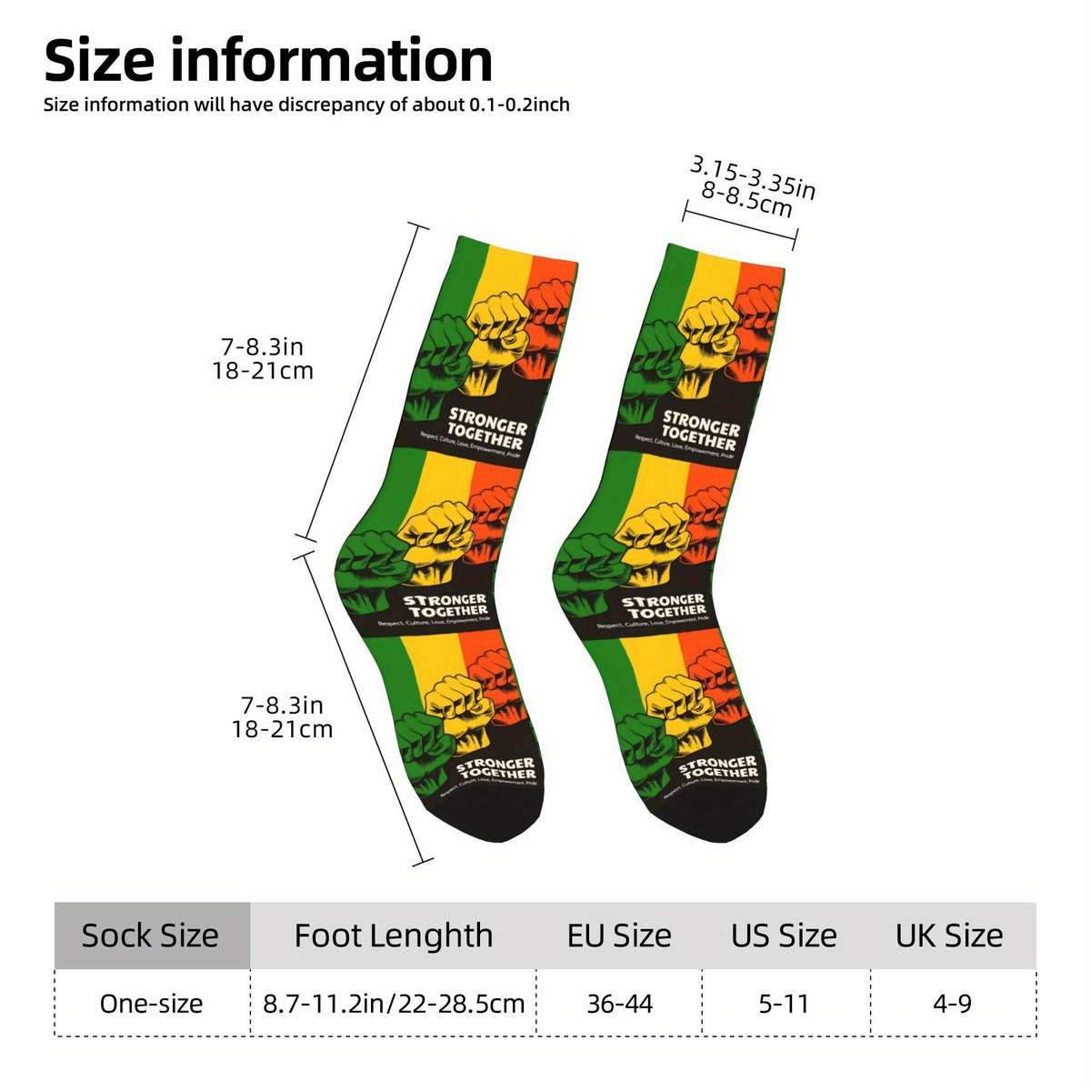 1 Pair Multicolor One Size Socks