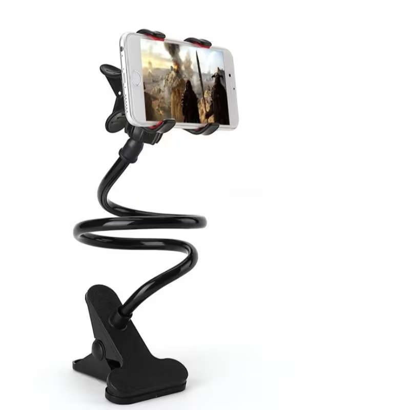 Flexible Gooseneck Phone Holder Wall Mounted Cell Phone Stand with 360 Degree Rotation