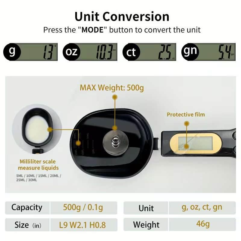 Digital Kitchen Scale Spoon