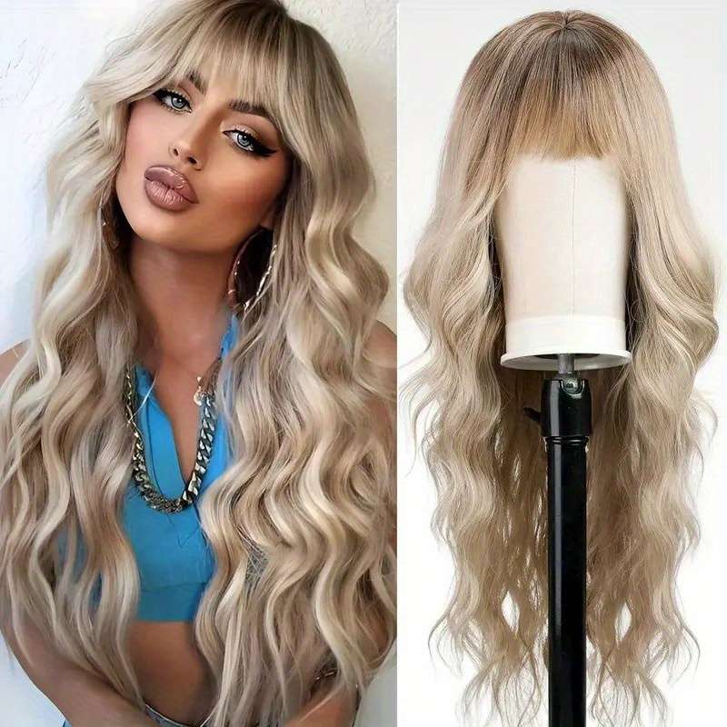 1Pc Brown Gradient 66.04cm Fashion Design Wig
