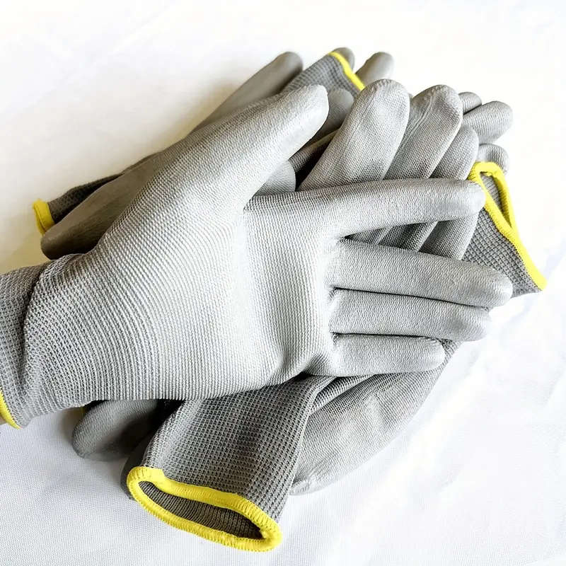 10pcs Outdoor Multifunctional Gray Gloves Size S Anti-slip and Wear-resistant Suitable for Gardening