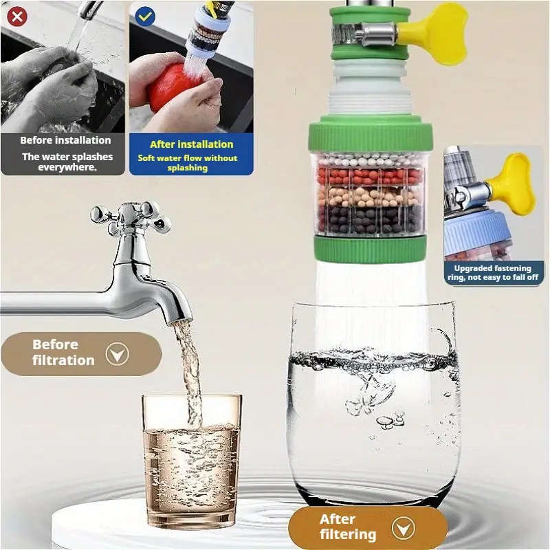 6-In-1 Water Dispenser Faucet With Filtration System Kitchen Sink Faucet