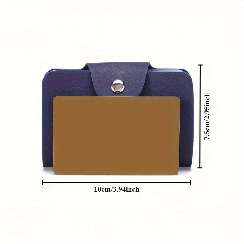 Leather Card Holder 12 Slots Bank Card Wallet Document Organizer Party Supplies No Power Require