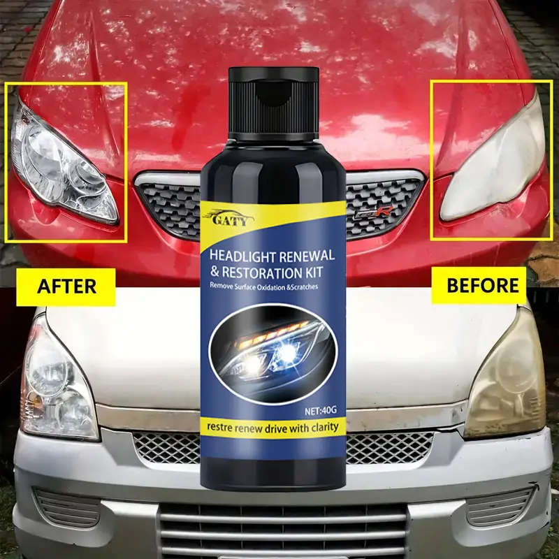 1pc Universal Car Headlight Brightness Restoration Paste ABS Material Remove Scratches and Restore M
