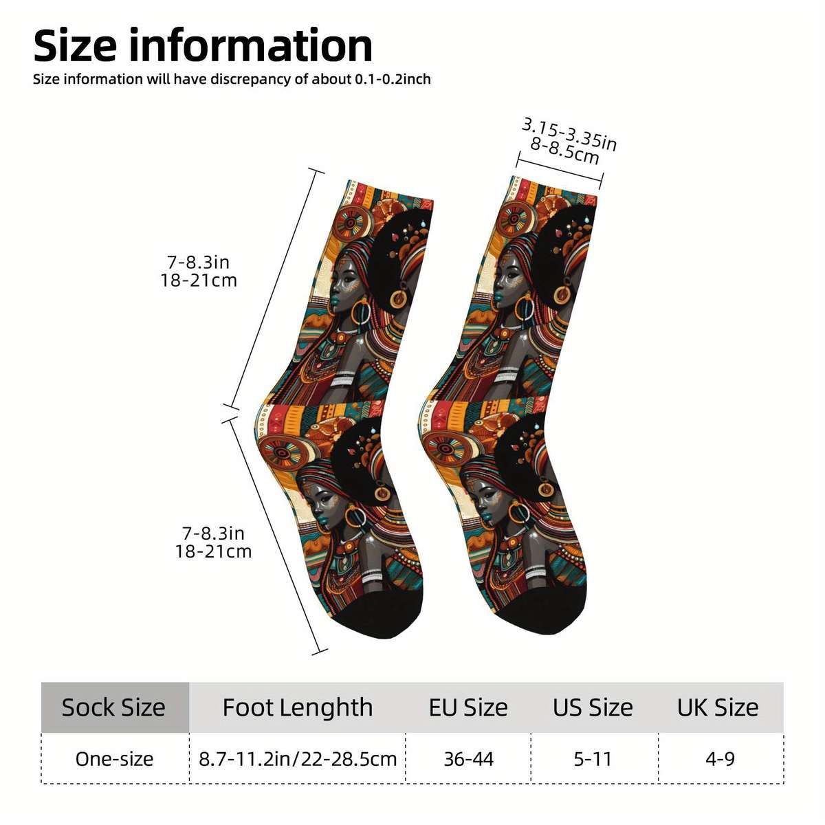 1 Pair Multicolor One Size Socks