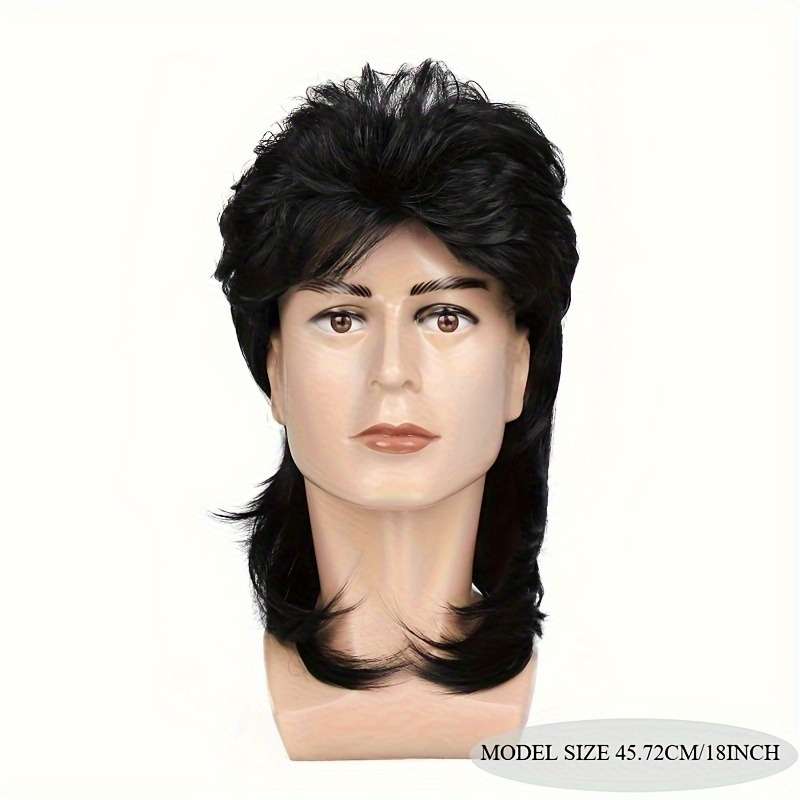 1Pc Black 45.72cm Fashion Design Wig