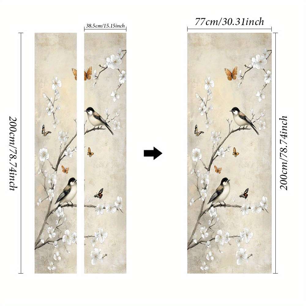 1Pc 76.96x199.9cm Door Window Sticker