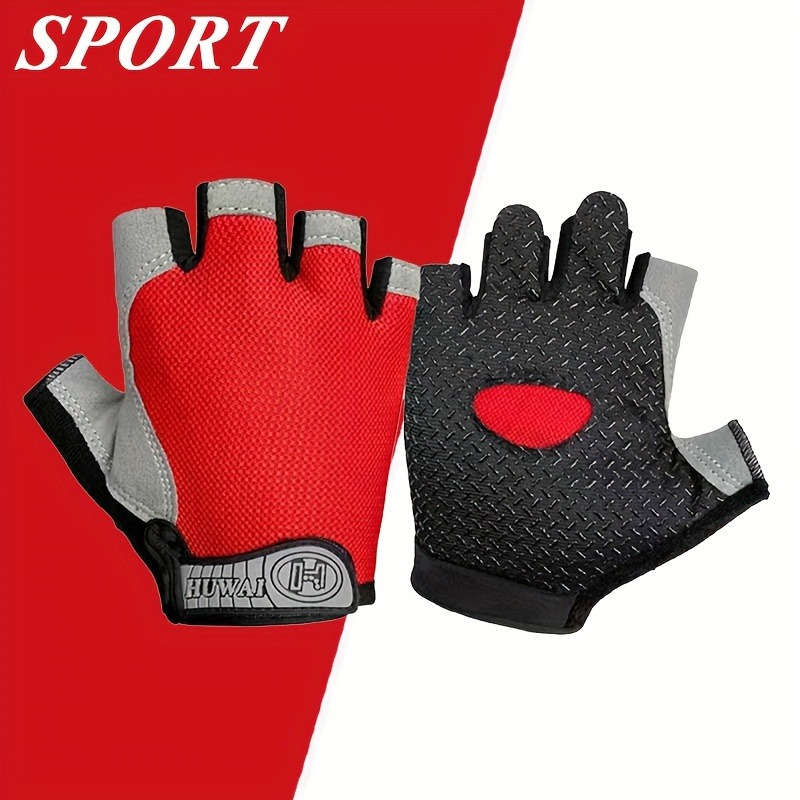 1 Pair Black Outdoor Sports Gloves