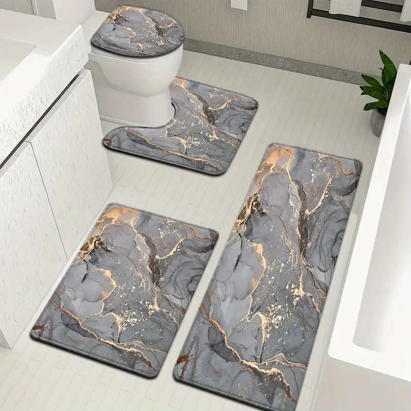 4-Piece Marble Bath Mat