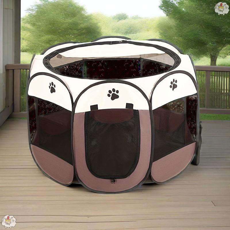 1pc Beige+coffee size Size: 91*91*58cm (Foldable)Pet Cage