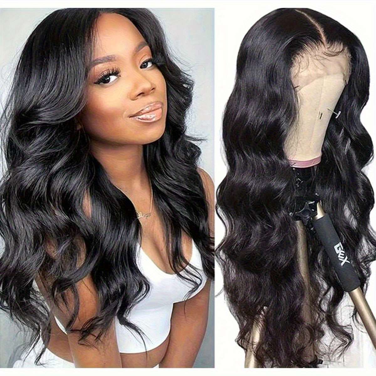 1Pc Black 66.04cm Fashion Design Wig