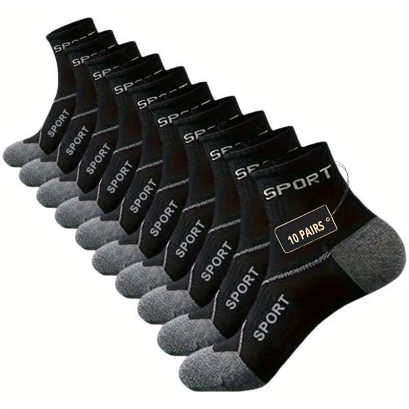 10 Pairs Dark Gray One Size High Elastic Socks