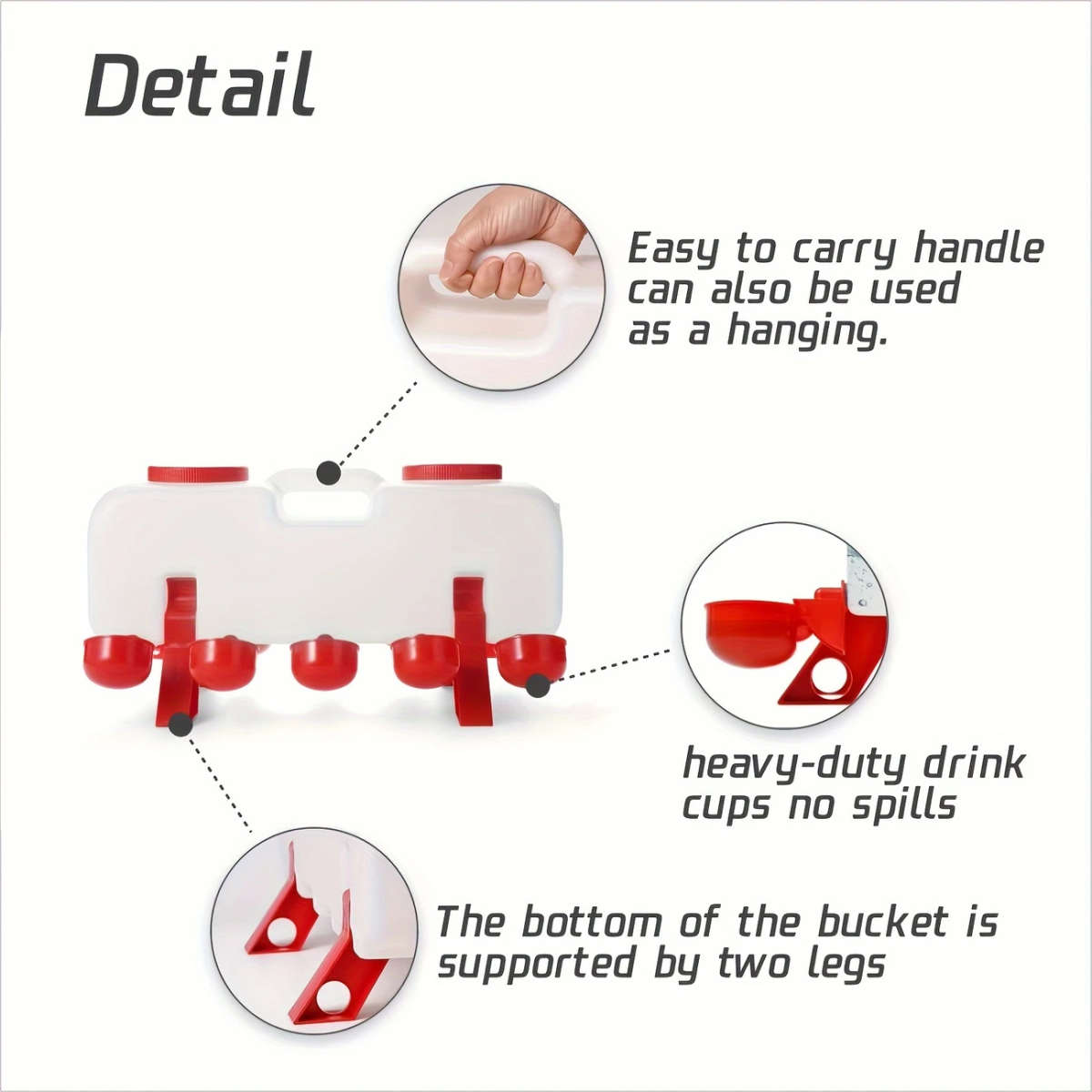 Large capacity double row poultry drinker