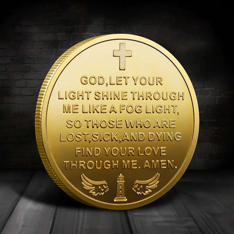 Lighthouse & Ocean Scene Commemorative Coin 40MM Wide