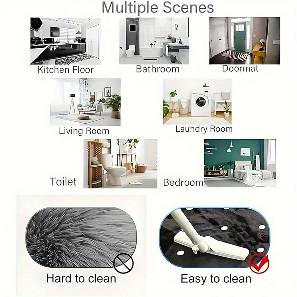 1Pc 80x120cm Floor Mat