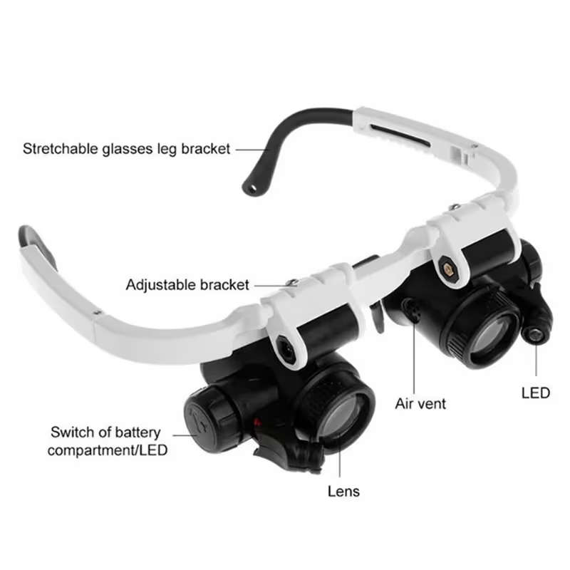 2XLED Watch Jewelry Restoration Magnifying Lamp