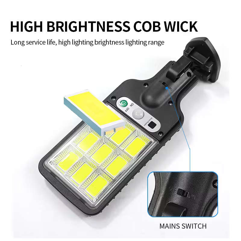 Solar Outdoor LED Street Light Motion Sensor Wall Mount Security Lamp