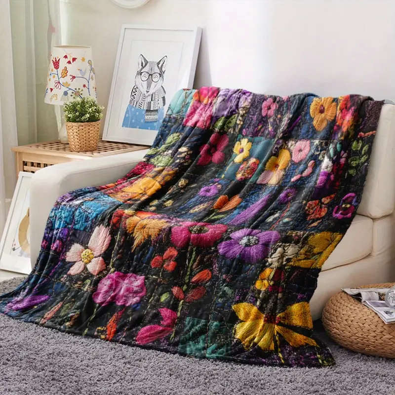 1 Vintage Floral Patchwork Quilt 150*200cm