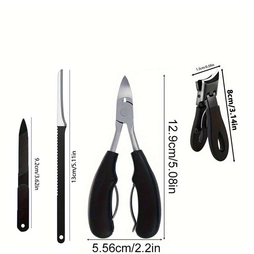 4pcs heavy-duty nail clipper set suitable for thick toenails wide claw toenail trimmers grow