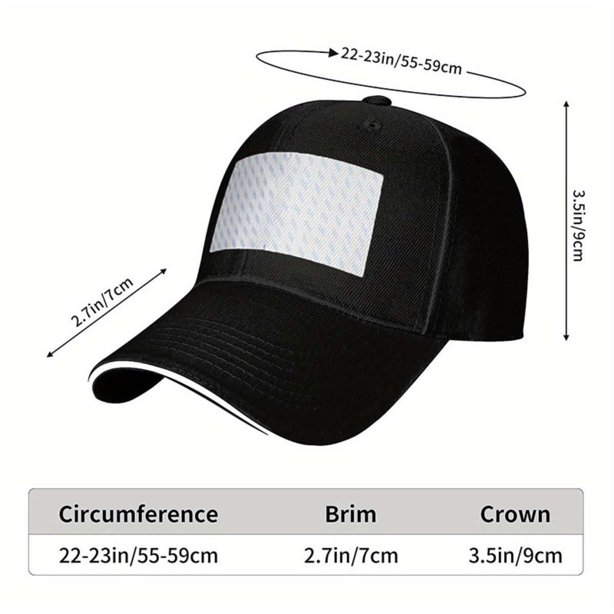Adjustable Sports Cap Black with CZ Logo Stylish and Comfortable Headwear