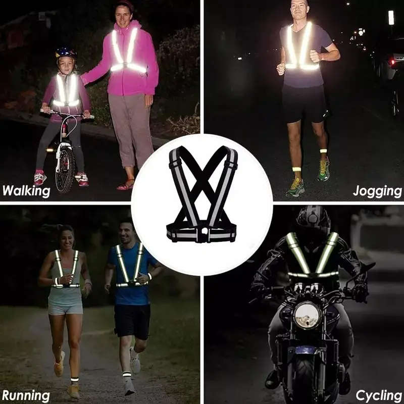 1pc Adjustable Outdoor Vest with Reflective Belt for High Visibility Lightweight And Comfortable