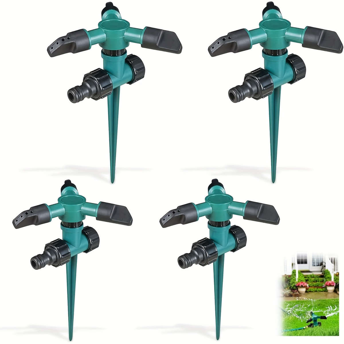 4Pcs Rotating Lawn Sprinklers