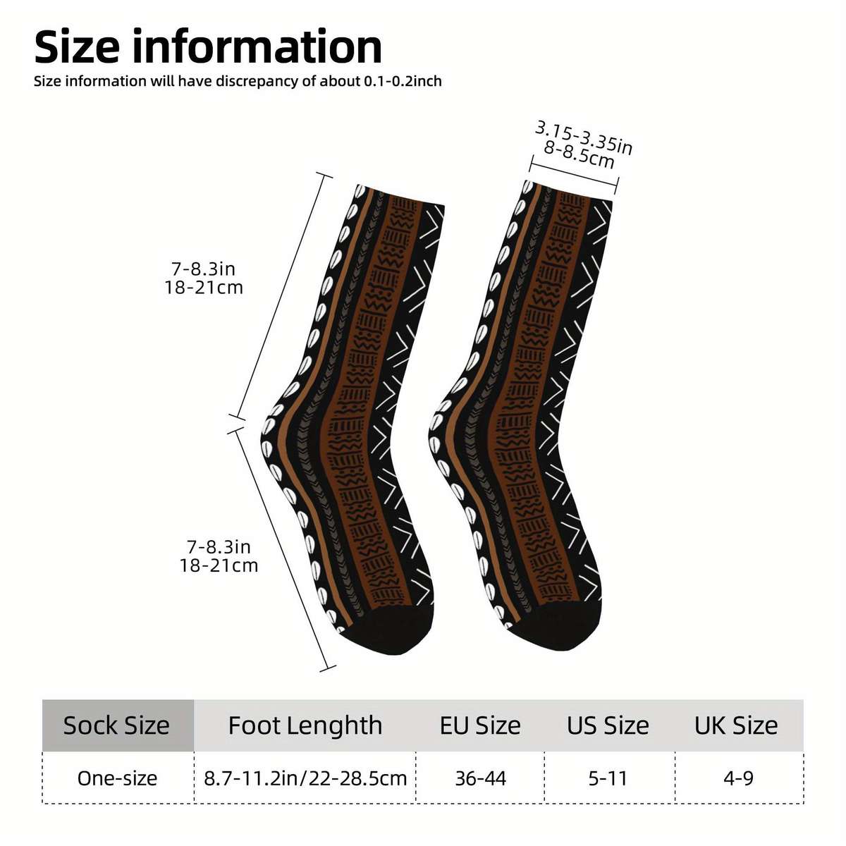 1 Pair Multicolor One Size Socks