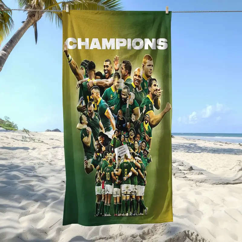 CHAMPIONS Beach Towel - Soft Microfiber, Windproof & Warm, Perfect for Beach