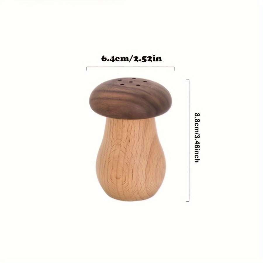 1pc Charming Mushroom-Shaped Solid Wood Toothpick Holder The Perfect Choice for Home Kitchen