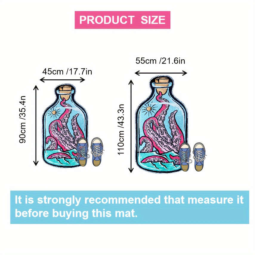 1Pc 45x90cm 17.7x35.4inch Floor Mat