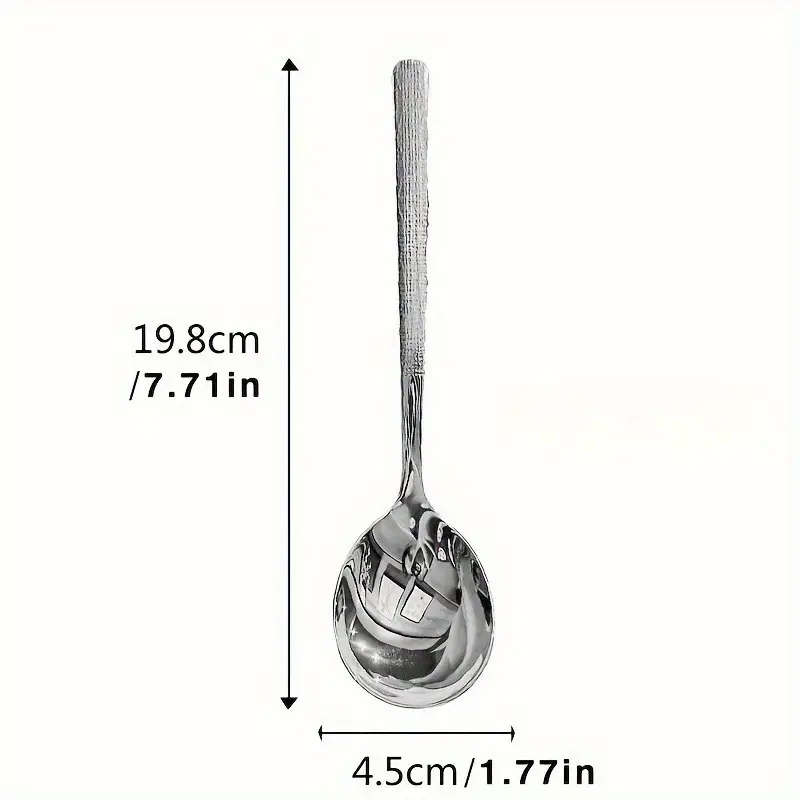 10 Piece Textured Stainless Steel Spoons, Durable Rust-Resistant