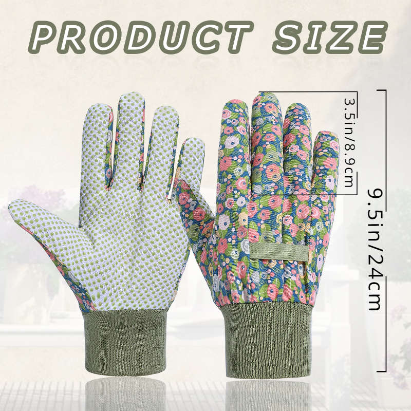 1 Pair Green Multi Purpose Work Gloves