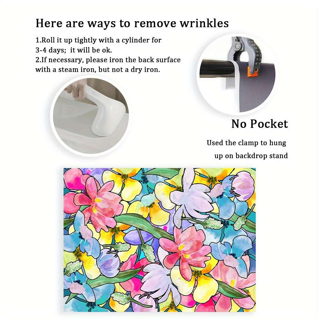 1pc  Rock Band Polyester Party Banner Music Stage Instruments Backdrop for Room Decor Studio