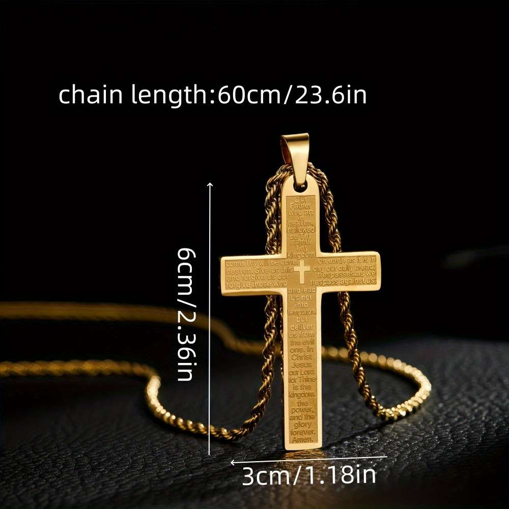 1 Piece Golden Jesus Theme Pendant