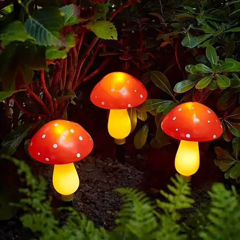 8 Solar Mushroom Lights