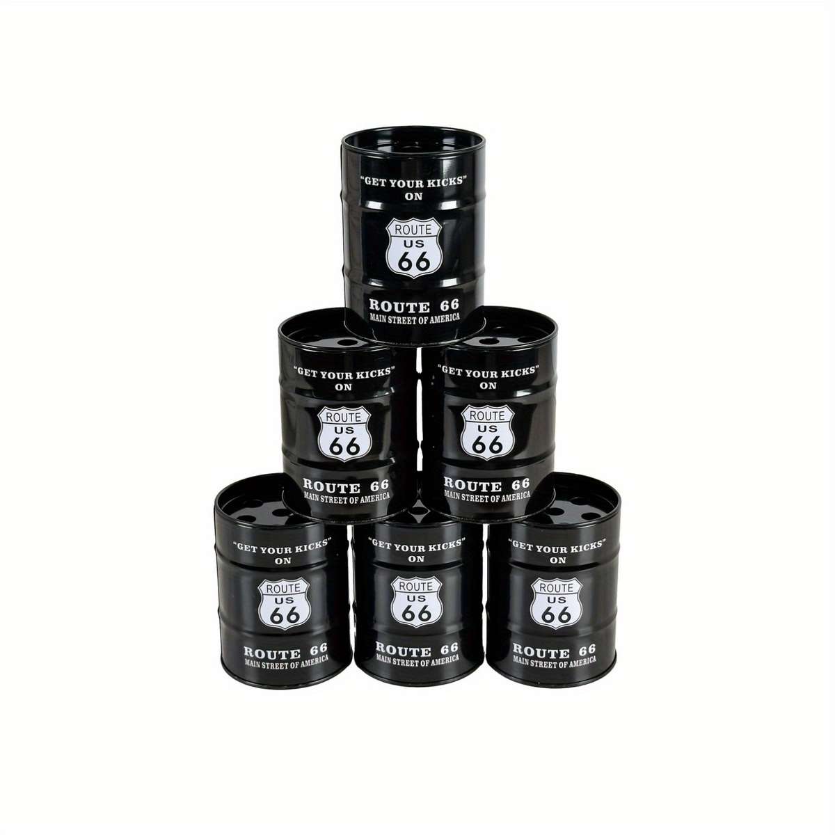 1pc Vintage Route 66 Metal Ashtray Retro Rectangular Decorative Tin with Get Your Kicks Des