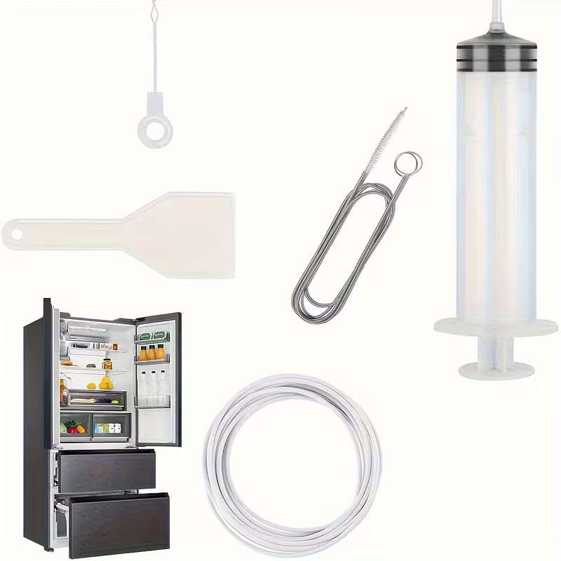 5Pcs Refrigerator Drain Unclogging Kit Reusable Cleaning Tools