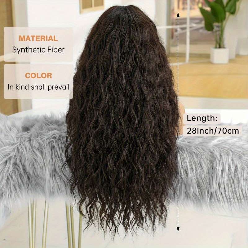 1Pc Black 71.12cm Fashion Design Wig