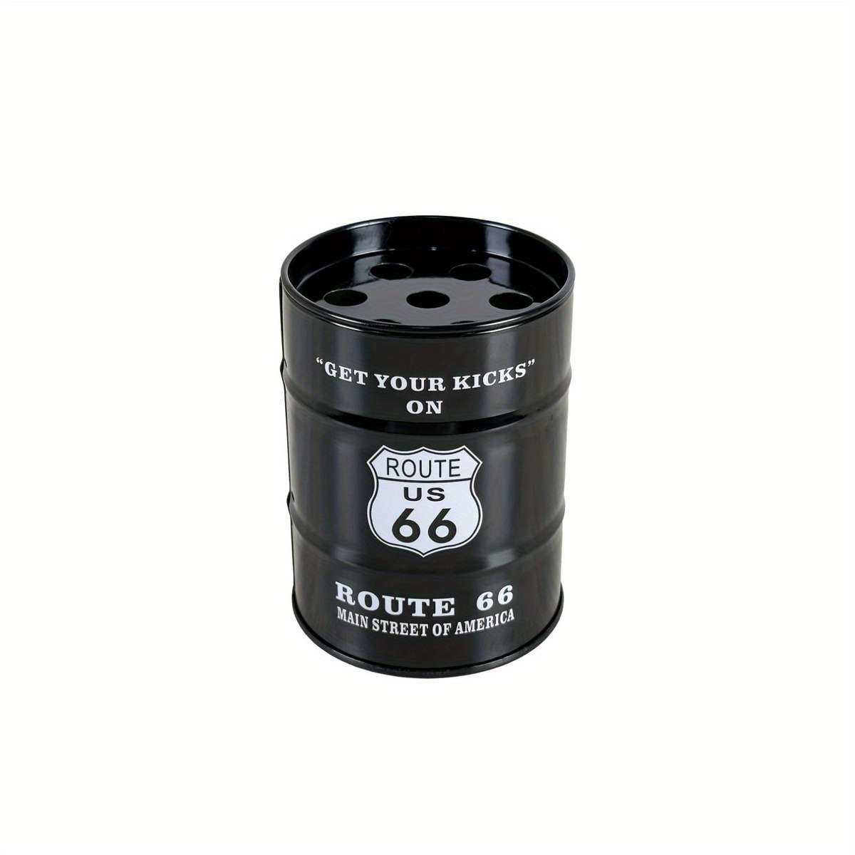 1pc Vintage Route 66 Metal Ashtray Retro Rectangular Decorative Tin with Get Your Kicks Des