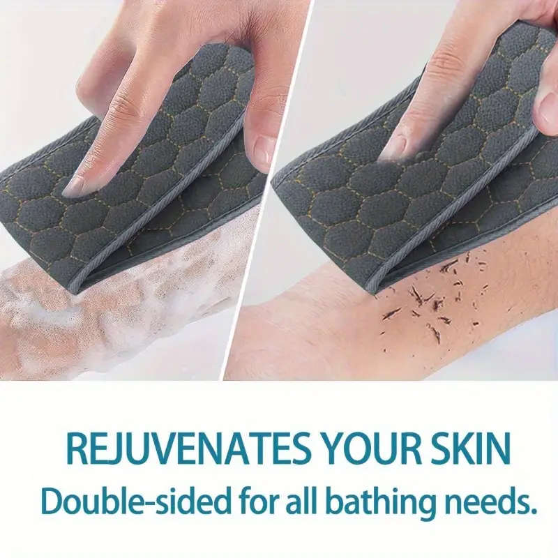 3pcs Exfoliating Bath Set Loofah Sponge Bath Glove and Scrub Towel  Full Body Scrubber